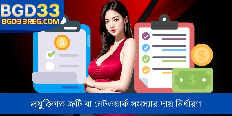 প্রযুক্তিগত ত্রুটি বা নেটওয়ার্ক সমস্যার দায় নির্ধারণ
