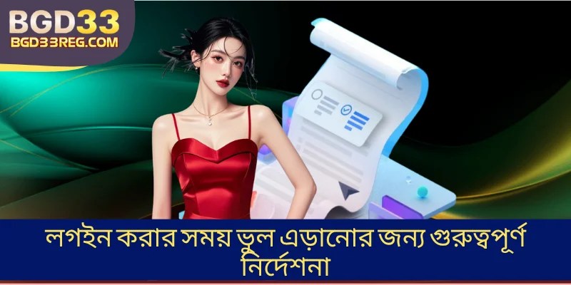 লগইন করার সময় ভুল এড়ানোর জন্য গুরুত্বপূর্ণ নির্দেশনা